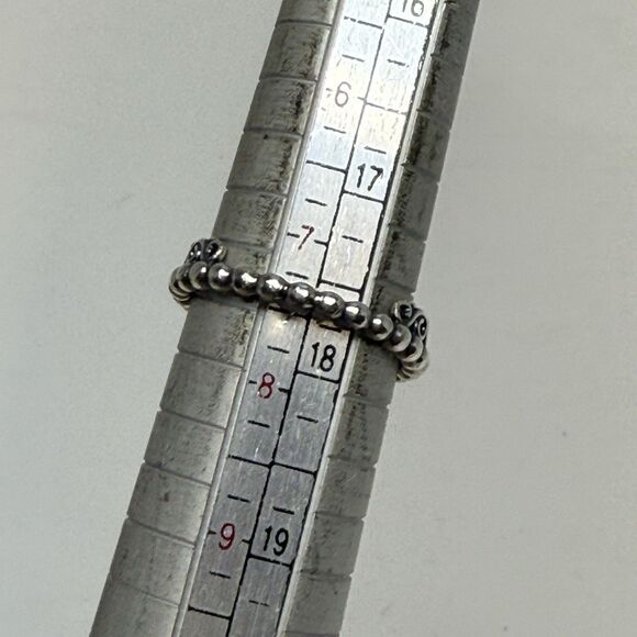 Pandora Sterling Silver Princess Tiara Crown Ring Sz 7.5 - Picture 8 of 9